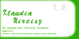 klaudia mireisz business card